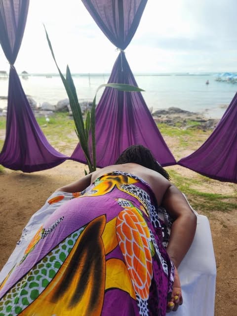 Outdoor beachside massage experience