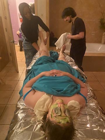 Body scrub and detox wrap treatment