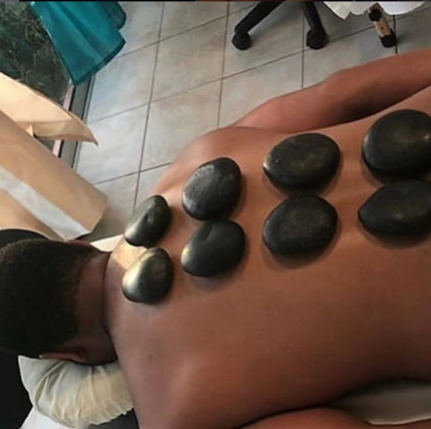 Hot stone therapy massage